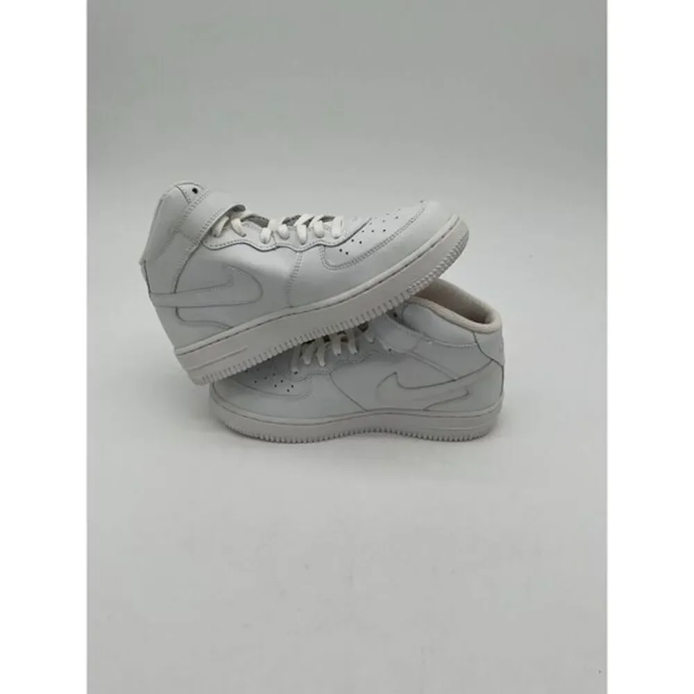 New Nike Air Force 1‎ Mid White/White 2.5Y/ 4 Women's